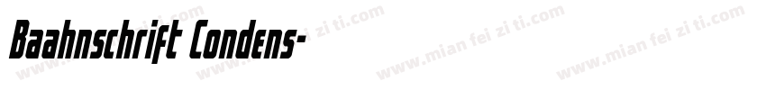 Baahnschrift Condens字体转换